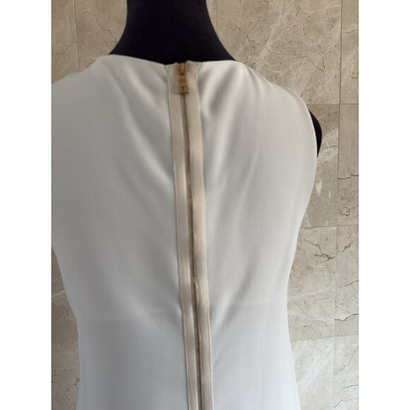L’AGENCE Silk Pleated Mini Dress - 4 White Bridal Classic Caroline Besette $450 - Picture 8 of 10